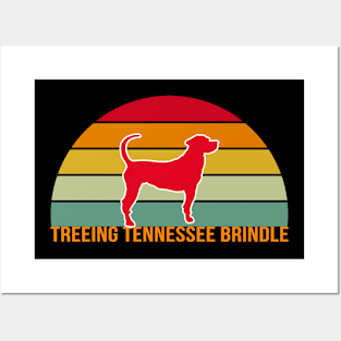 Treeing Tennessee Brindle Vintage Silhouette Posters and Art